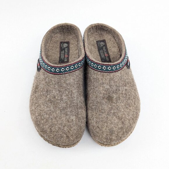 Haflinger Wool Classic Clogs Slippers Size 41 EU (10 US Womens ) Tan - Picture 2 of 6